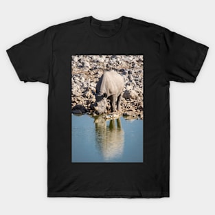 White Rhino Drinking, Etosha T-Shirt